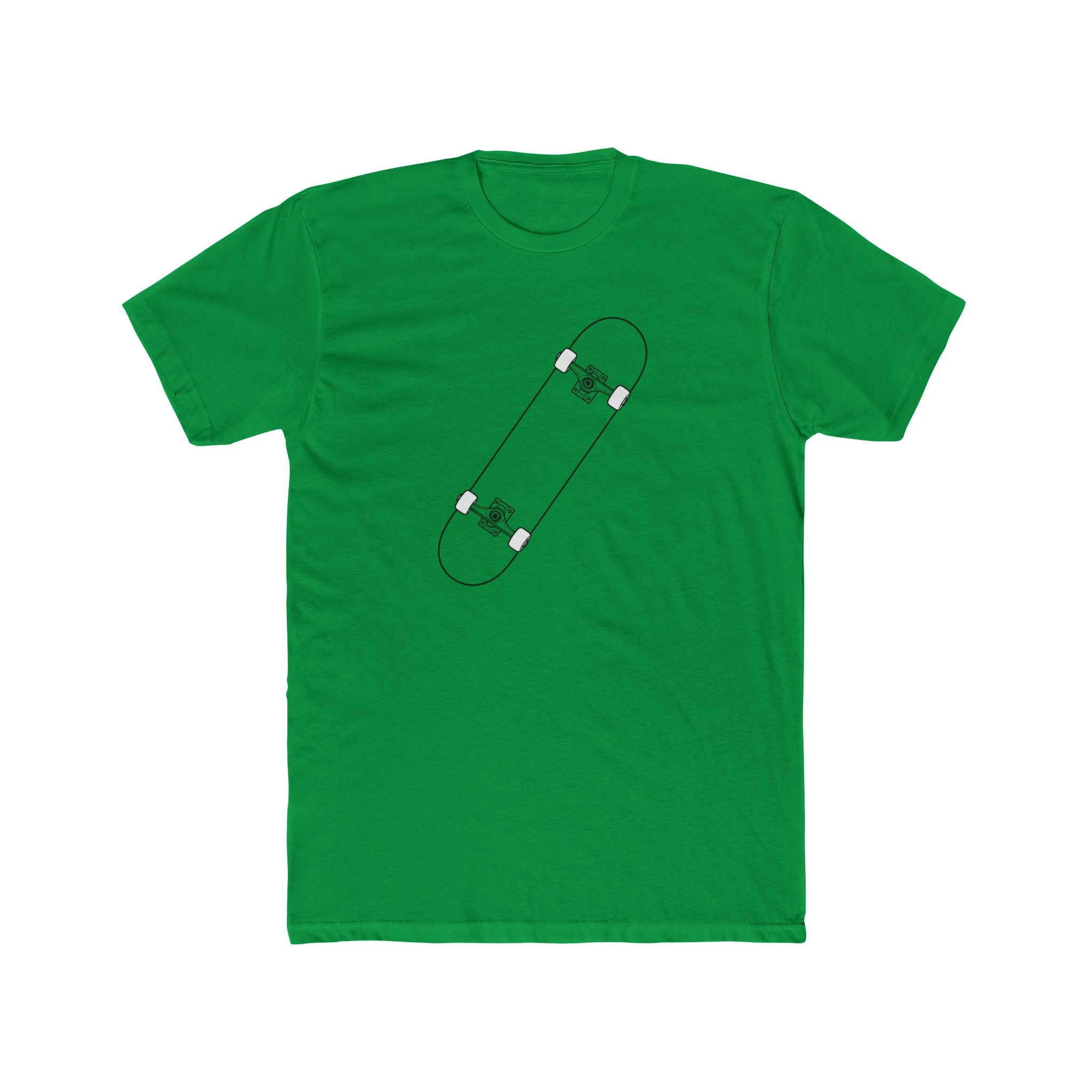 Skateboard bottom  Silhouette Cotton Tee — Skateboard Graphic T-Shirt