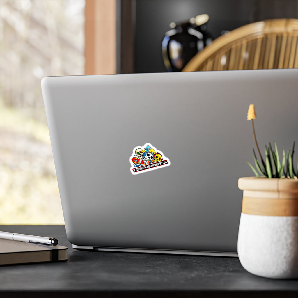 Skate & Skull Kiss-Cut Vinyl Decal Pack — 'Get Some Stuff I Like' Sticker Set