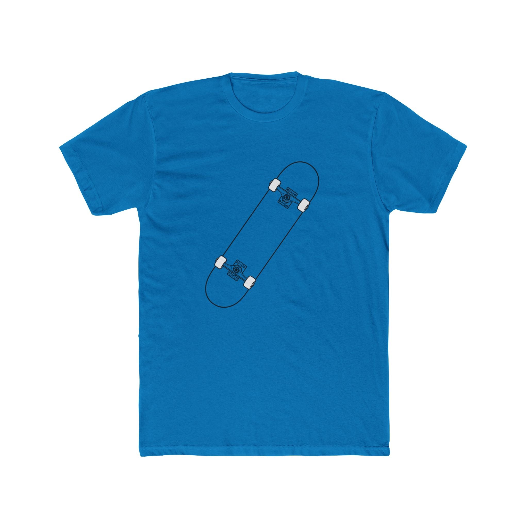 Skateboard bottom  Silhouette Cotton Tee — Skateboard Graphic T-Shirt