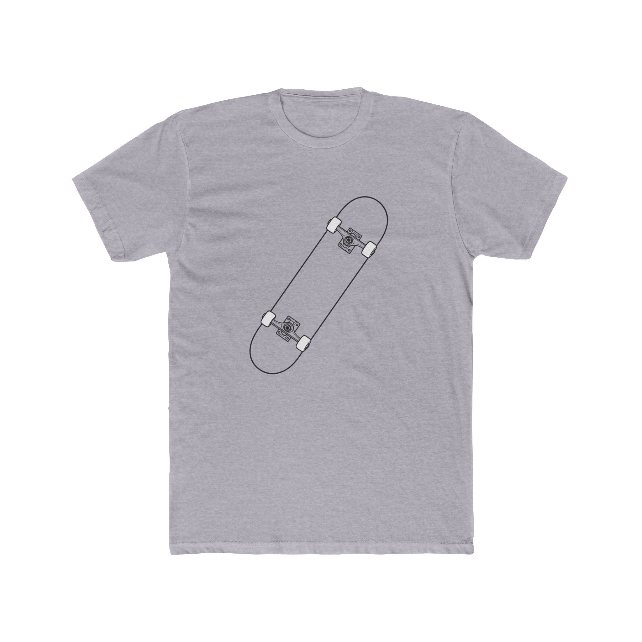 Skateboard bottom  Silhouette Cotton Tee — Skateboard Graphic T-Shirt