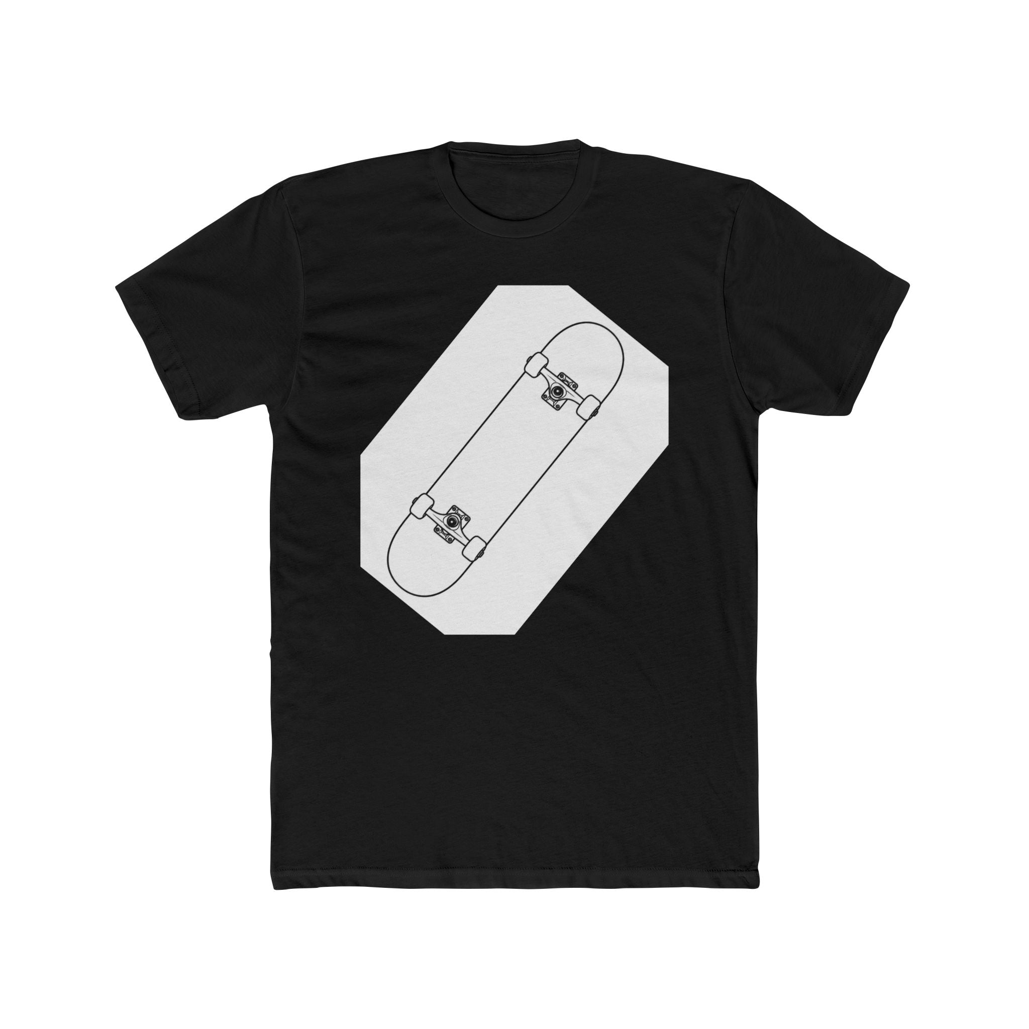 Skateboard bottom  Silhouette Cotton Tee — Skateboard Graphic T-Shirt