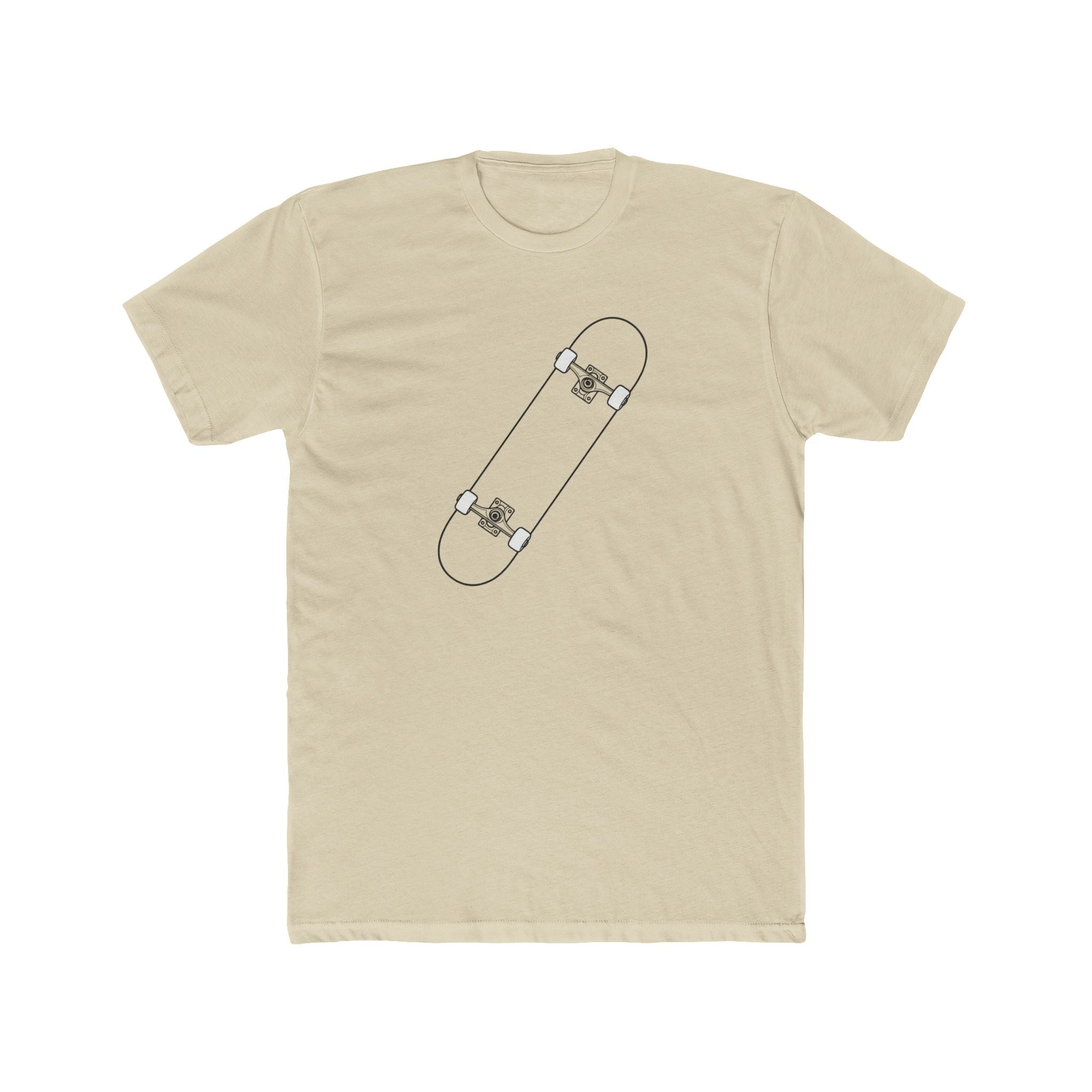 Skateboard bottom  Silhouette Cotton Tee — Skateboard Graphic T-Shirt