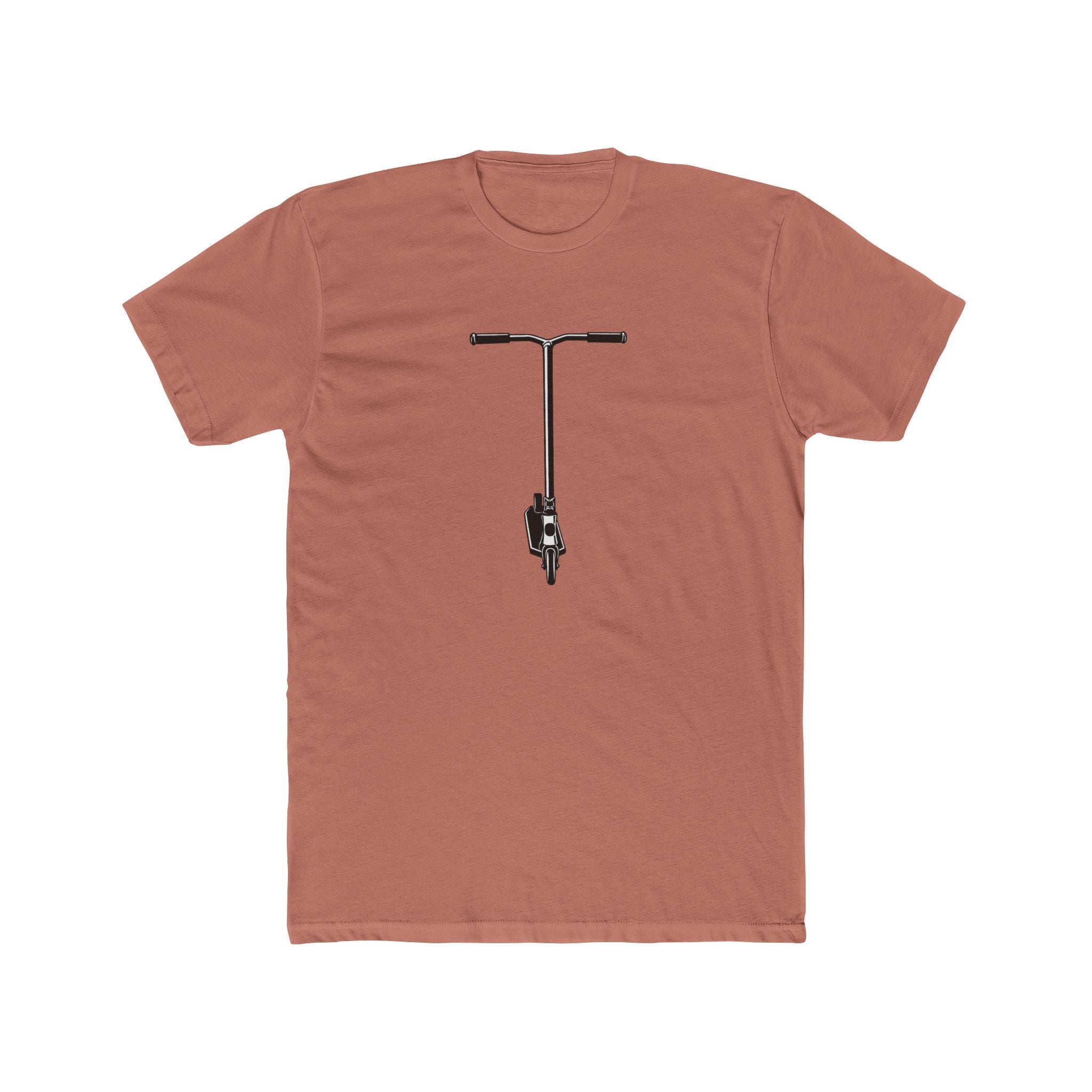 Scooter Outline Graphic Tee — Front View Scooter T‑Shirt