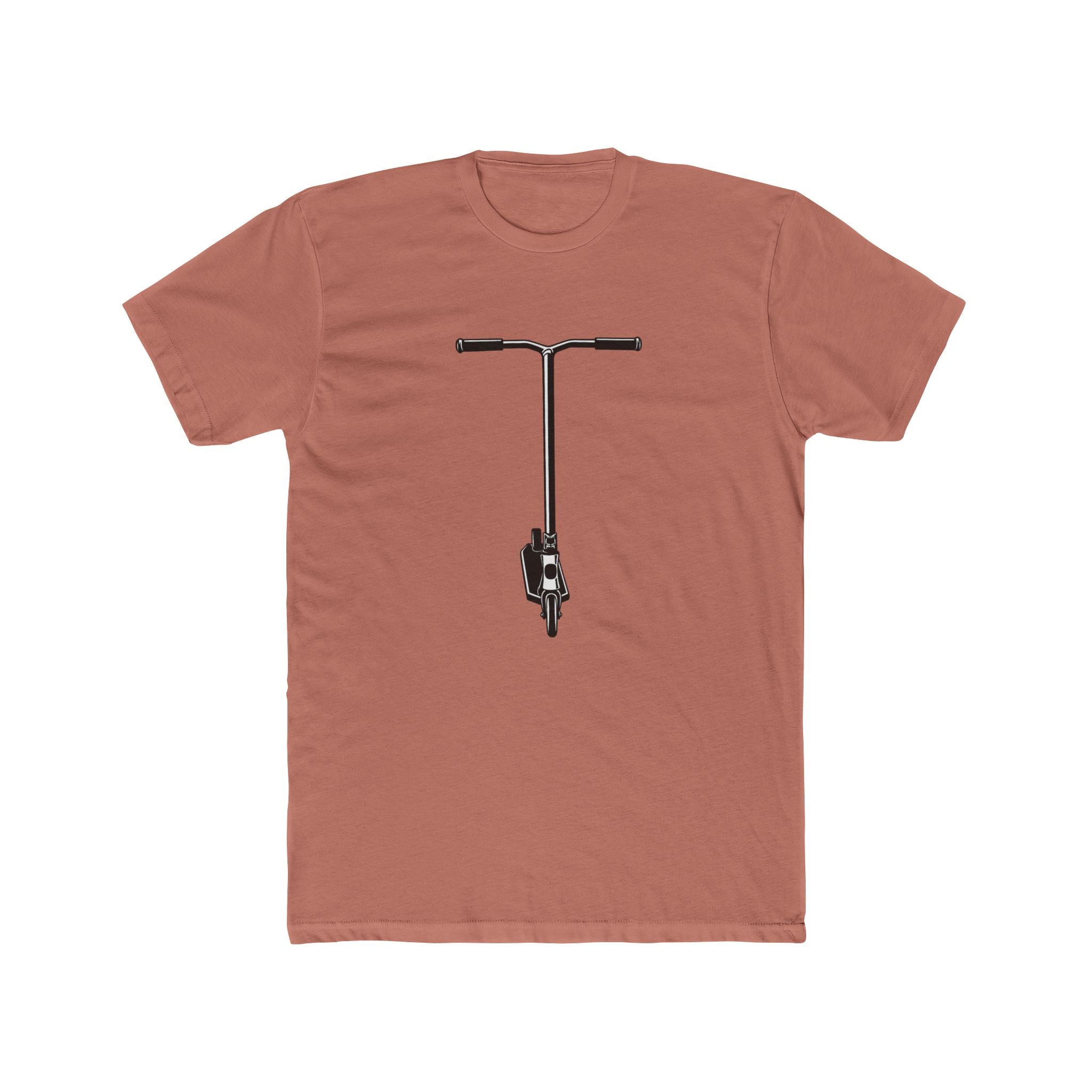 Scooter Outline Graphic Tee — Front View Scooter T‑Shirt