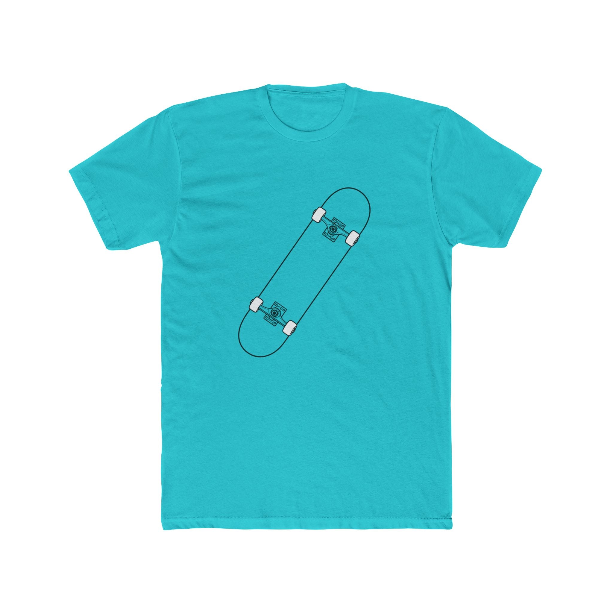 Skateboard bottom  Silhouette Cotton Tee — Skateboard Graphic T-Shirt