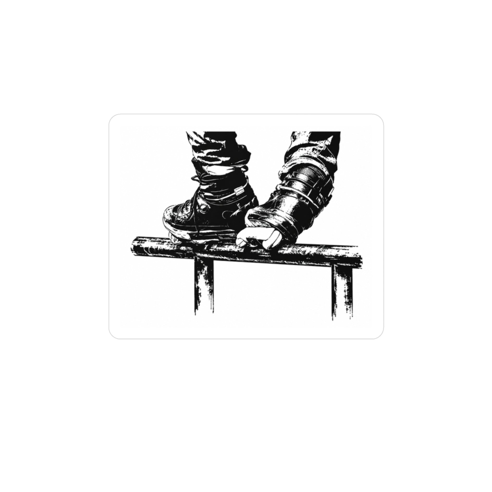 Aggressive Skate Grind Kiss-Cut Vinyl Decal — Skateboard Sticker