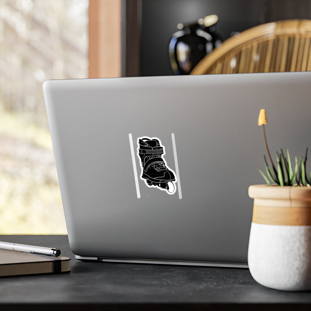 Aggressive Skate Side-View Vinyl Decal — Kiss-Cut Skateboard Sticker