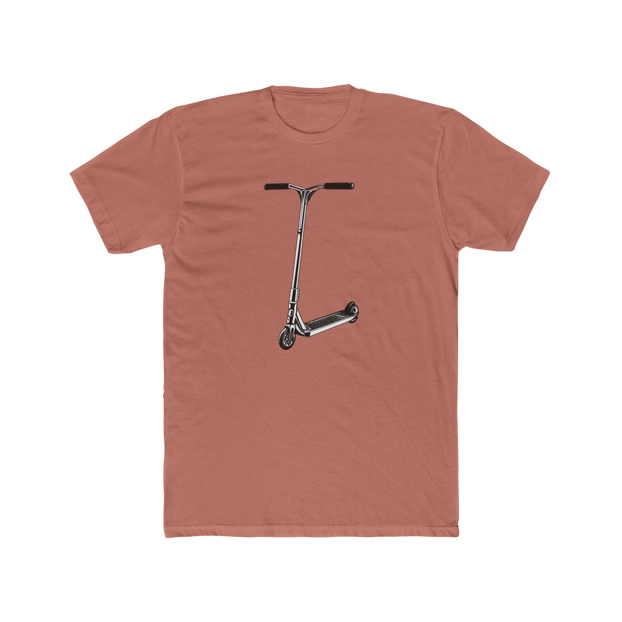 Scooter Outline Side Graphic Tee — Side View Scooter T‑Shirt