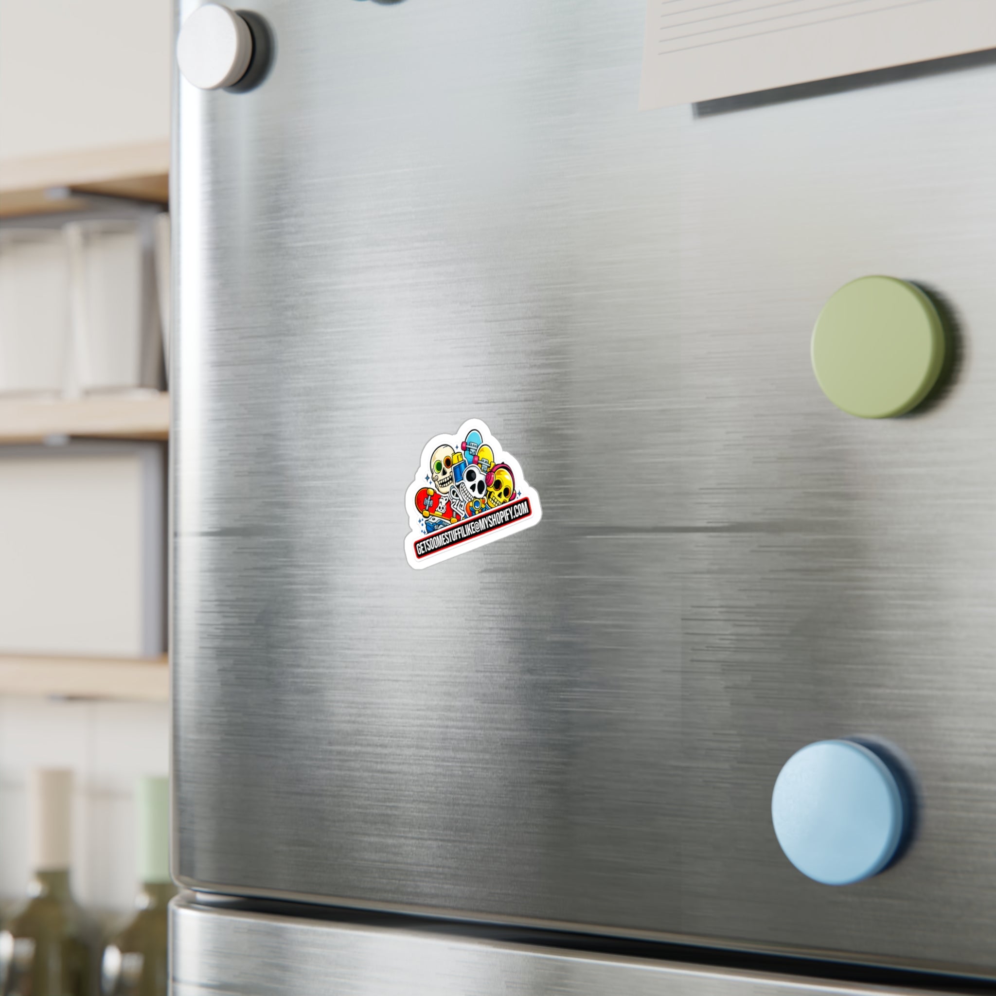 Skate & Skull Kiss-Cut Vinyl Decal Pack — 'Get Some Stuff I Like' Sticker Set