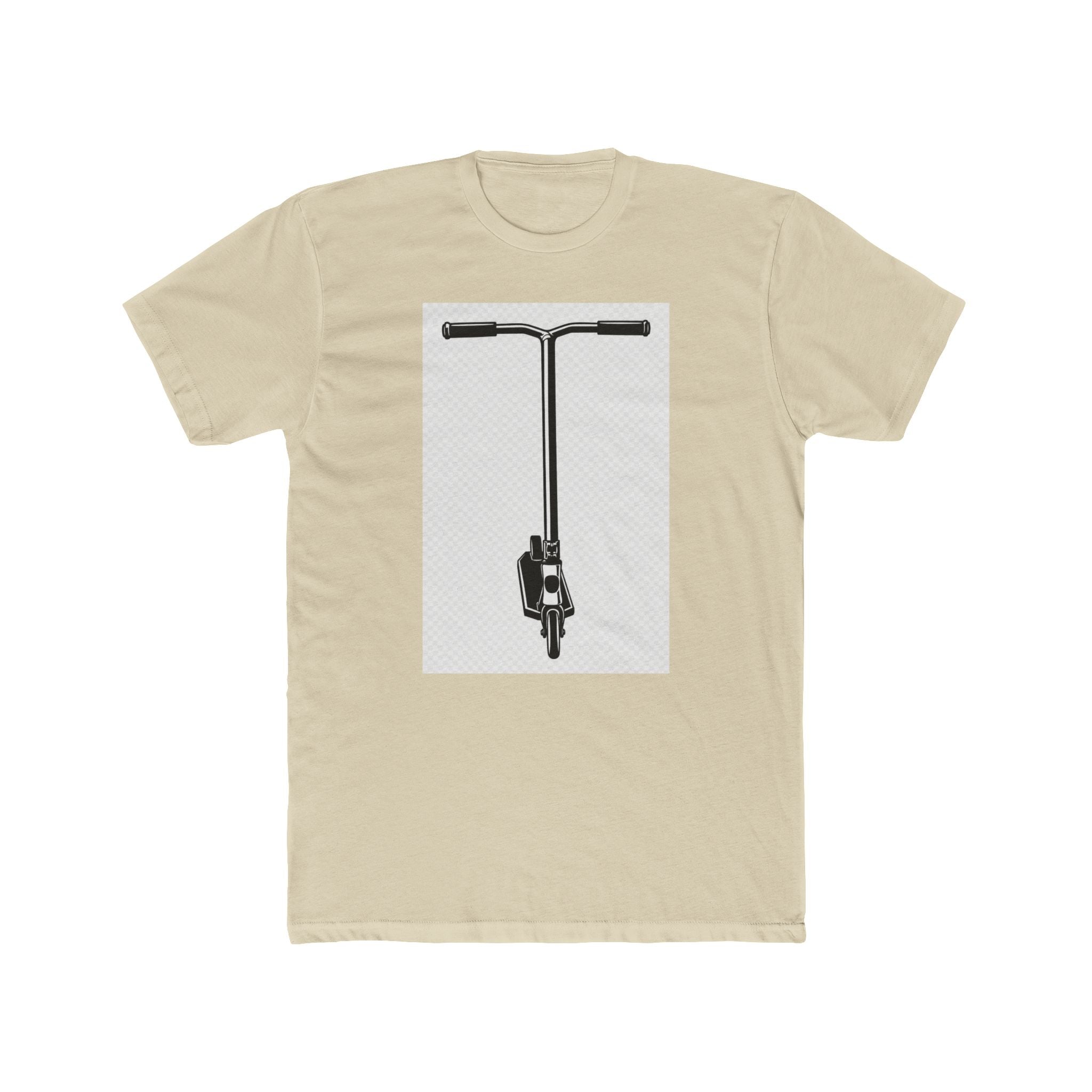 Scooter Outline Graphic Tee — Front View Scooter T‑Shirt