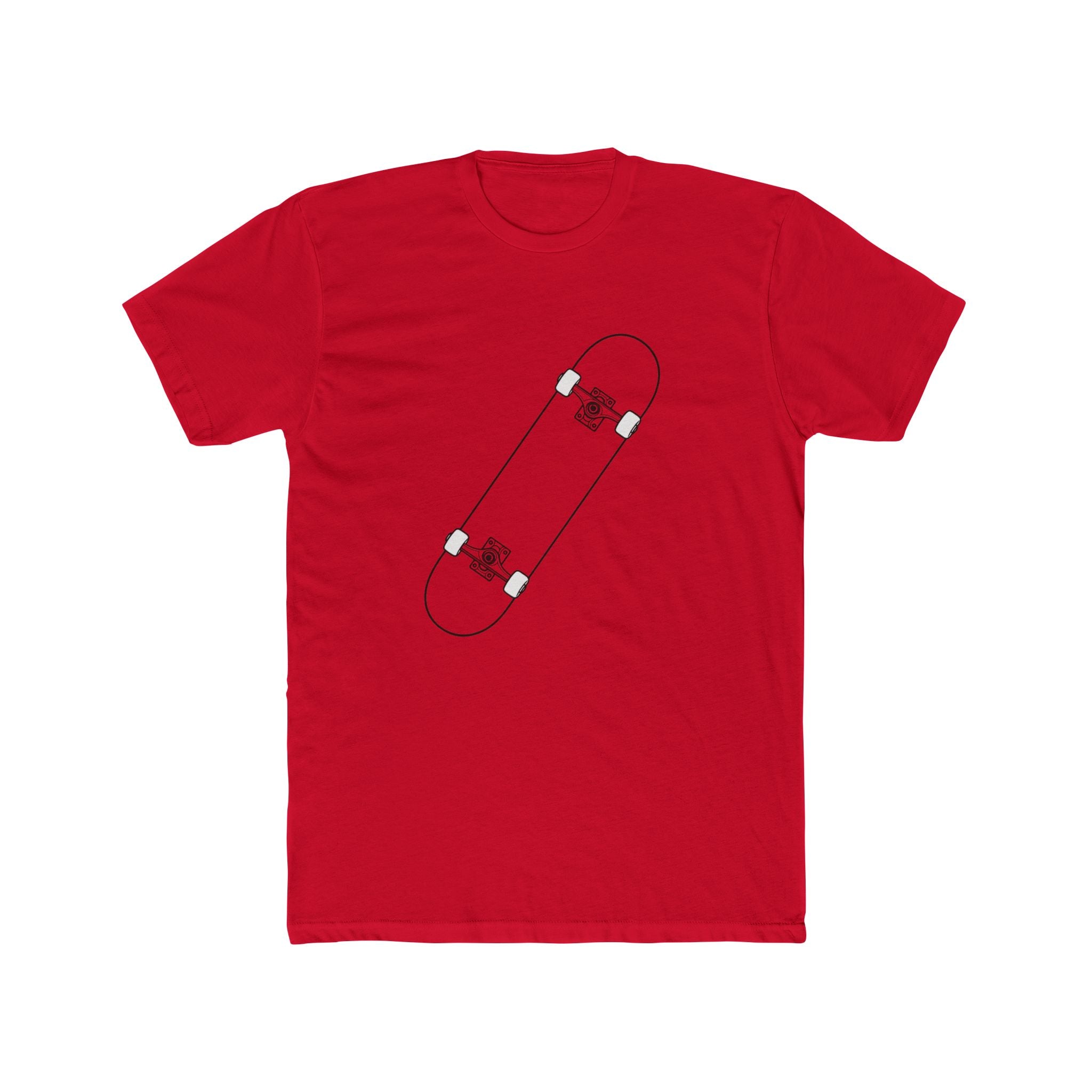 Skateboard bottom  Silhouette Cotton Tee — Skateboard Graphic T-Shirt