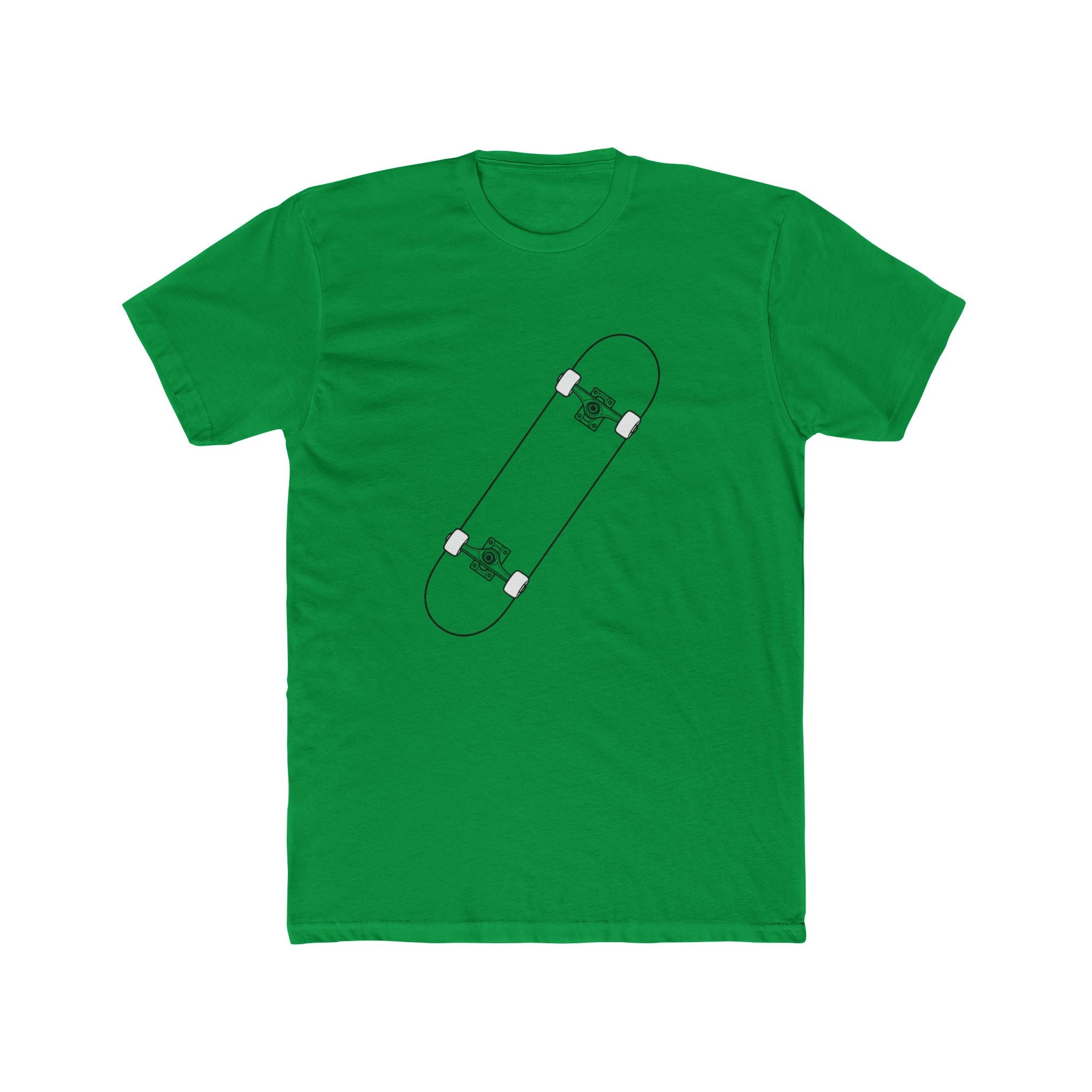 Skateboard bottom  Silhouette Cotton Tee — Skateboard Graphic T-Shirt