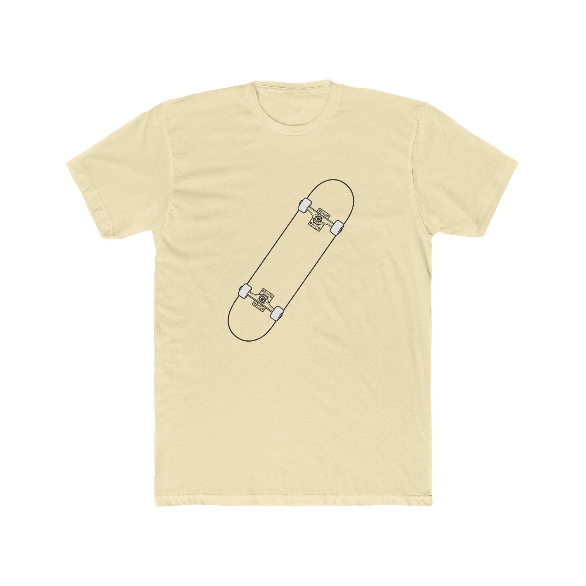 Skateboard bottom  Silhouette Cotton Tee — Skateboard Graphic T-Shirt