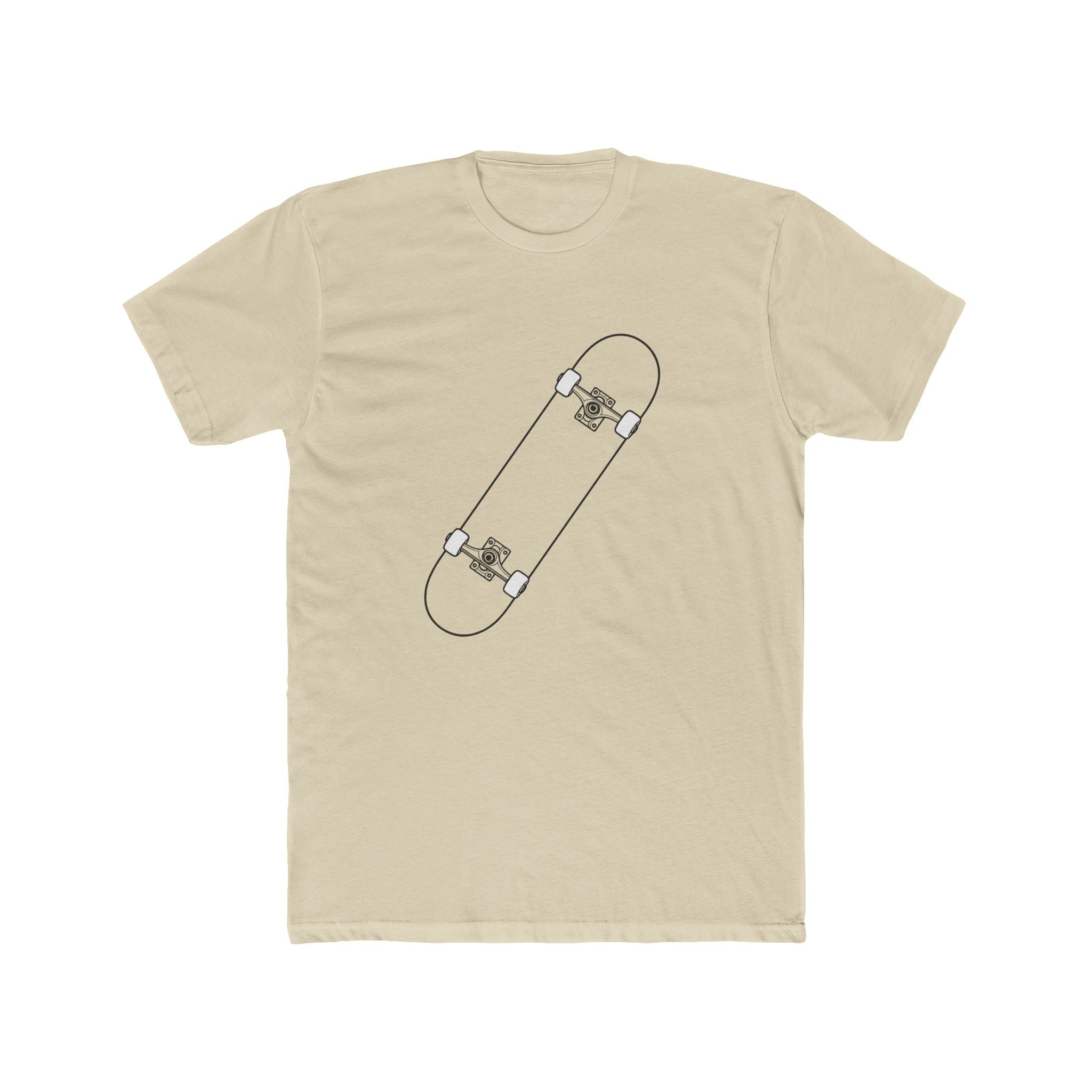 Skateboard bottom  Silhouette Cotton Tee — Skateboard Graphic T-Shirt