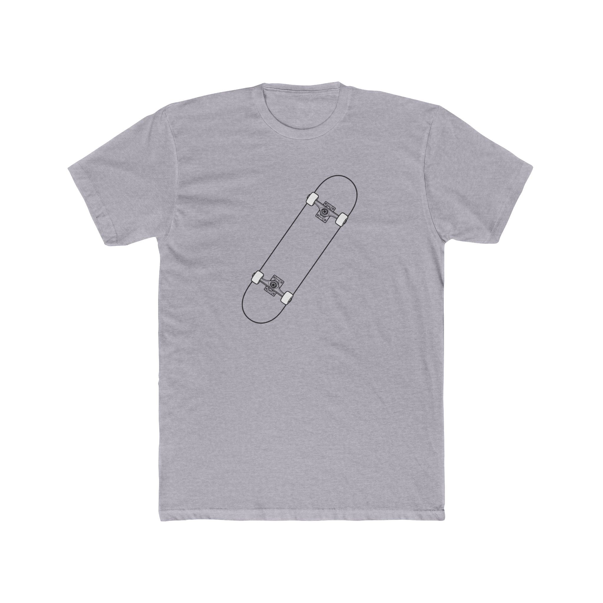 Skateboard bottom  Silhouette Cotton Tee — Skateboard Graphic T-Shirt