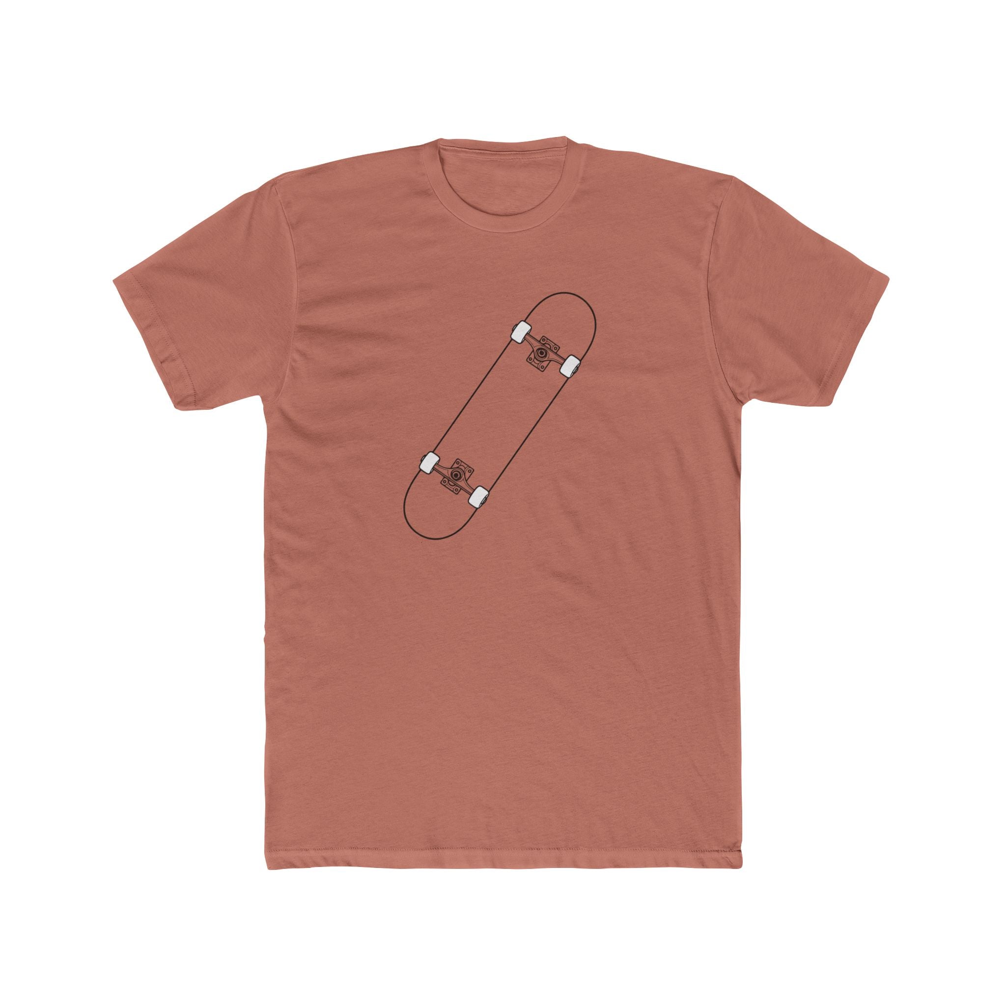Skateboard bottom  Silhouette Cotton Tee — Skateboard Graphic T-Shirt