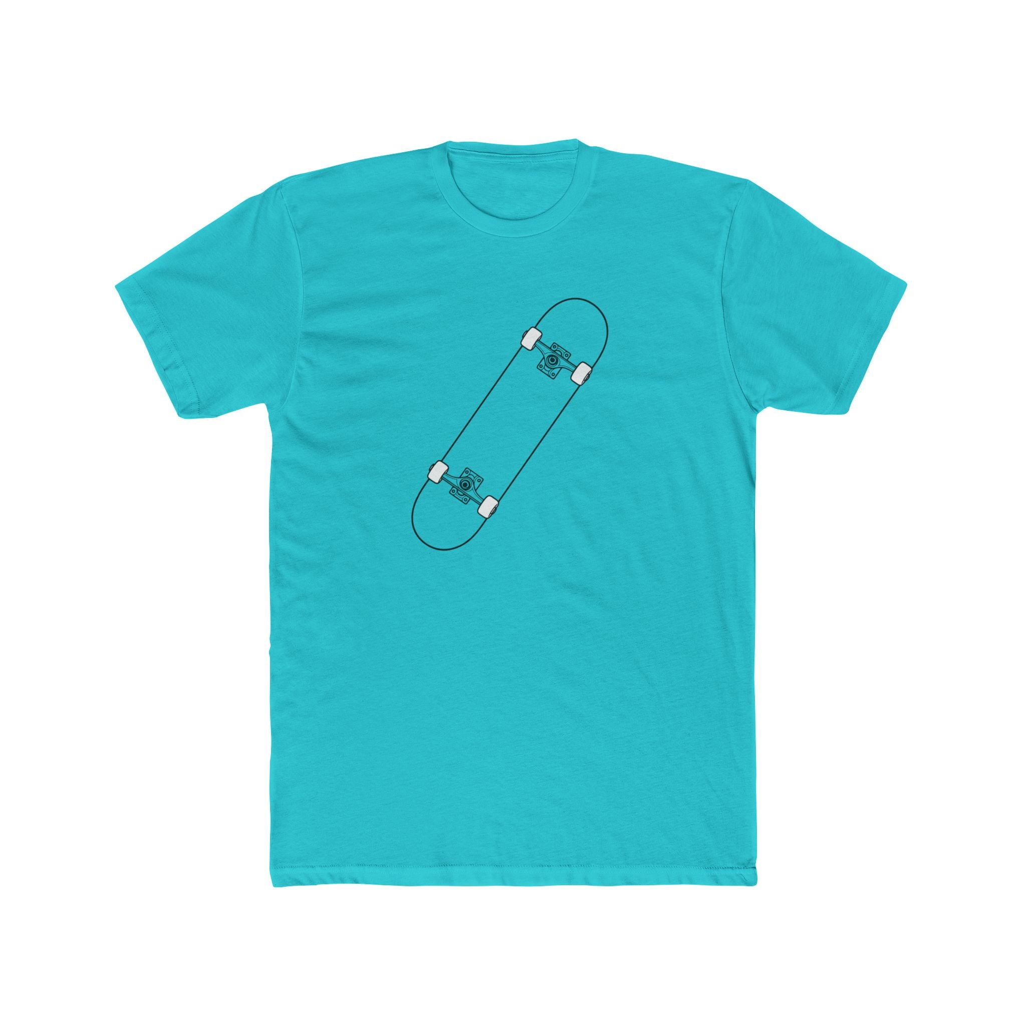 Skateboard bottom  Silhouette Cotton Tee — Skateboard Graphic T-Shirt