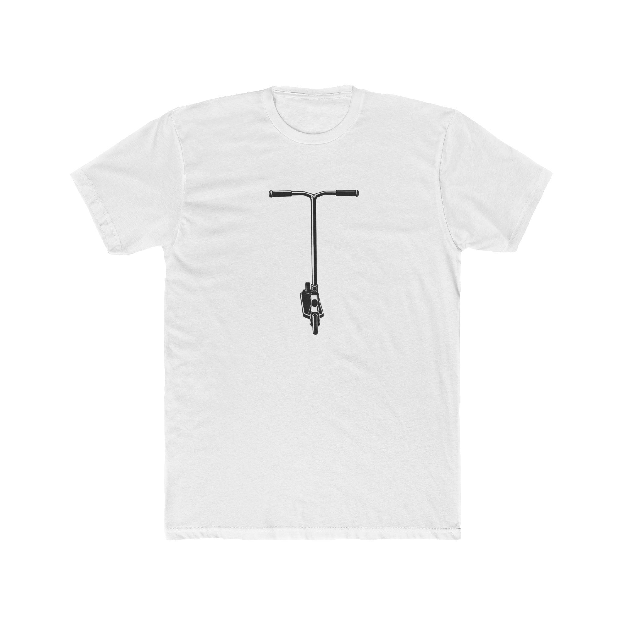 Scooter Outline Graphic Tee — Front View Scooter T‑Shirt