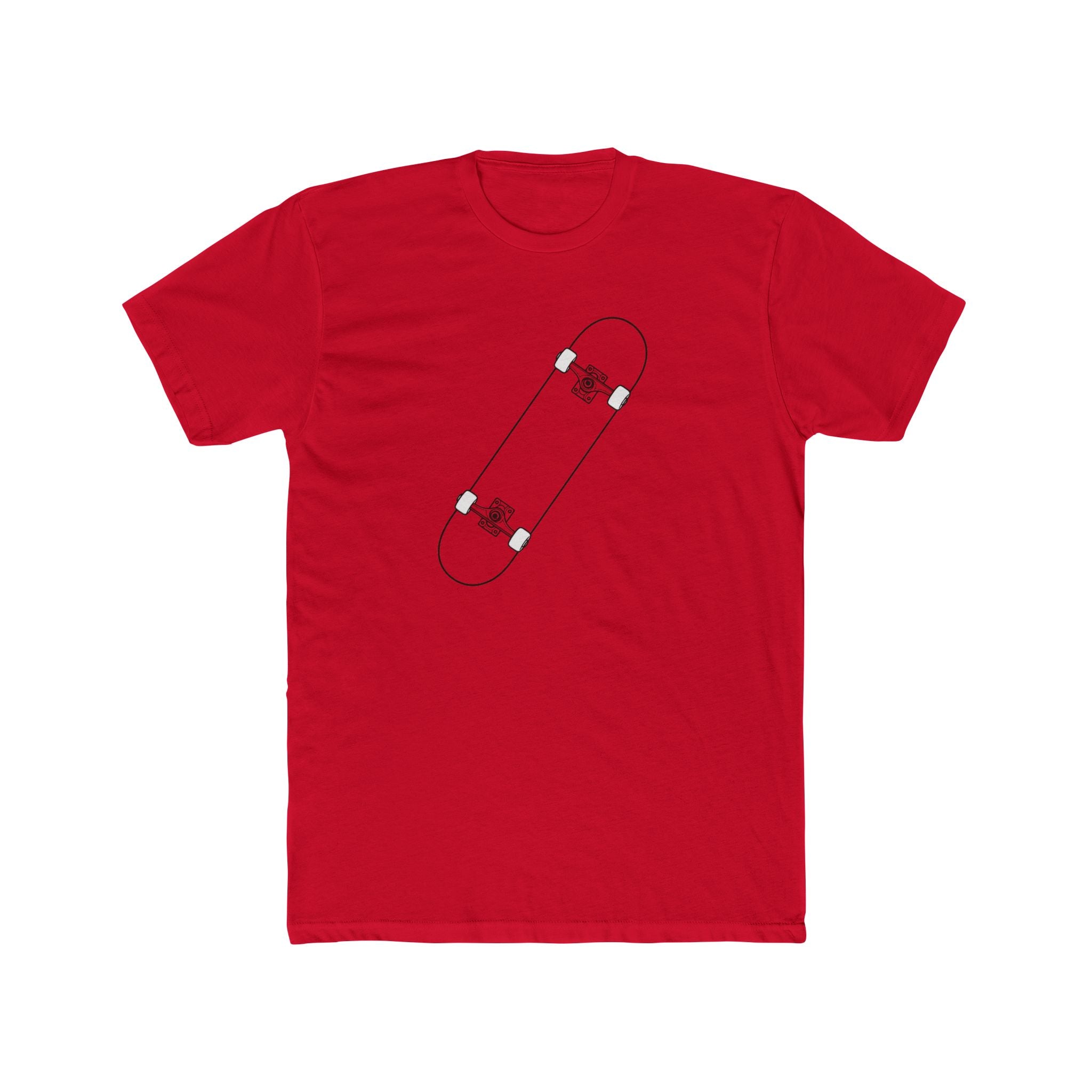 Skateboard bottom  Silhouette Cotton Tee — Skateboard Graphic T-Shirt
