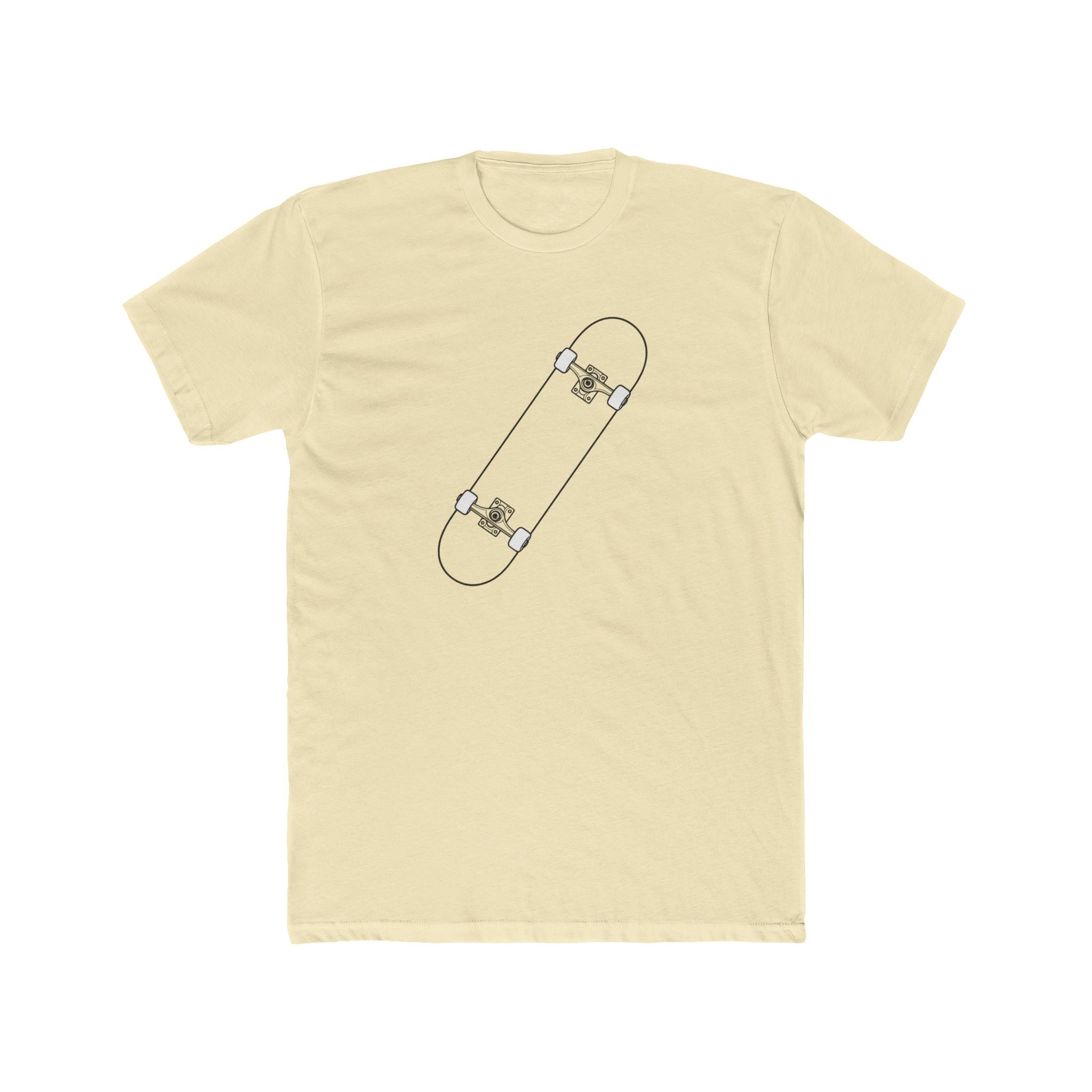 Skateboard bottom  Silhouette Cotton Tee — Skateboard Graphic T-Shirt
