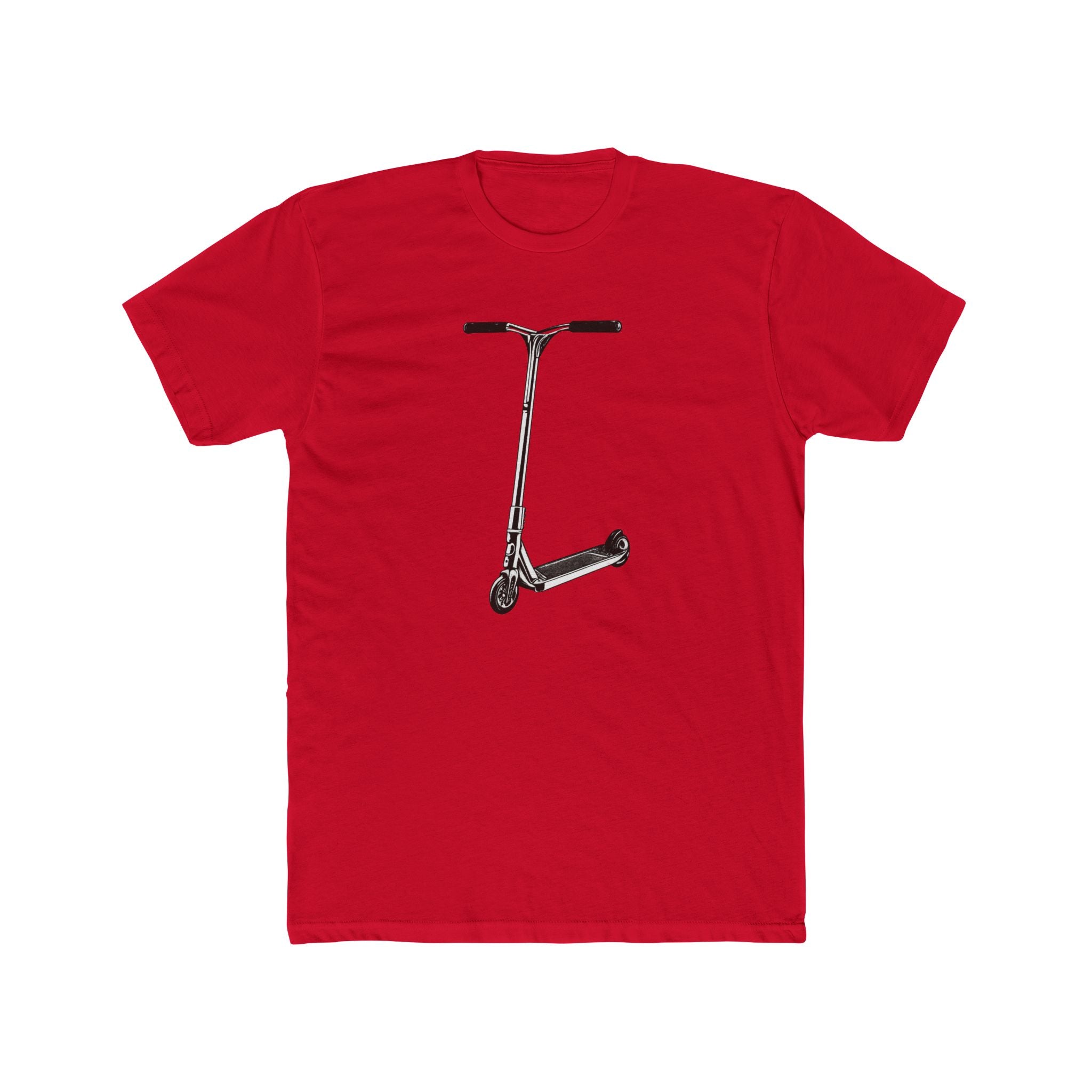 Scooter Outline Side Graphic Tee — Side View Scooter T‑Shirt