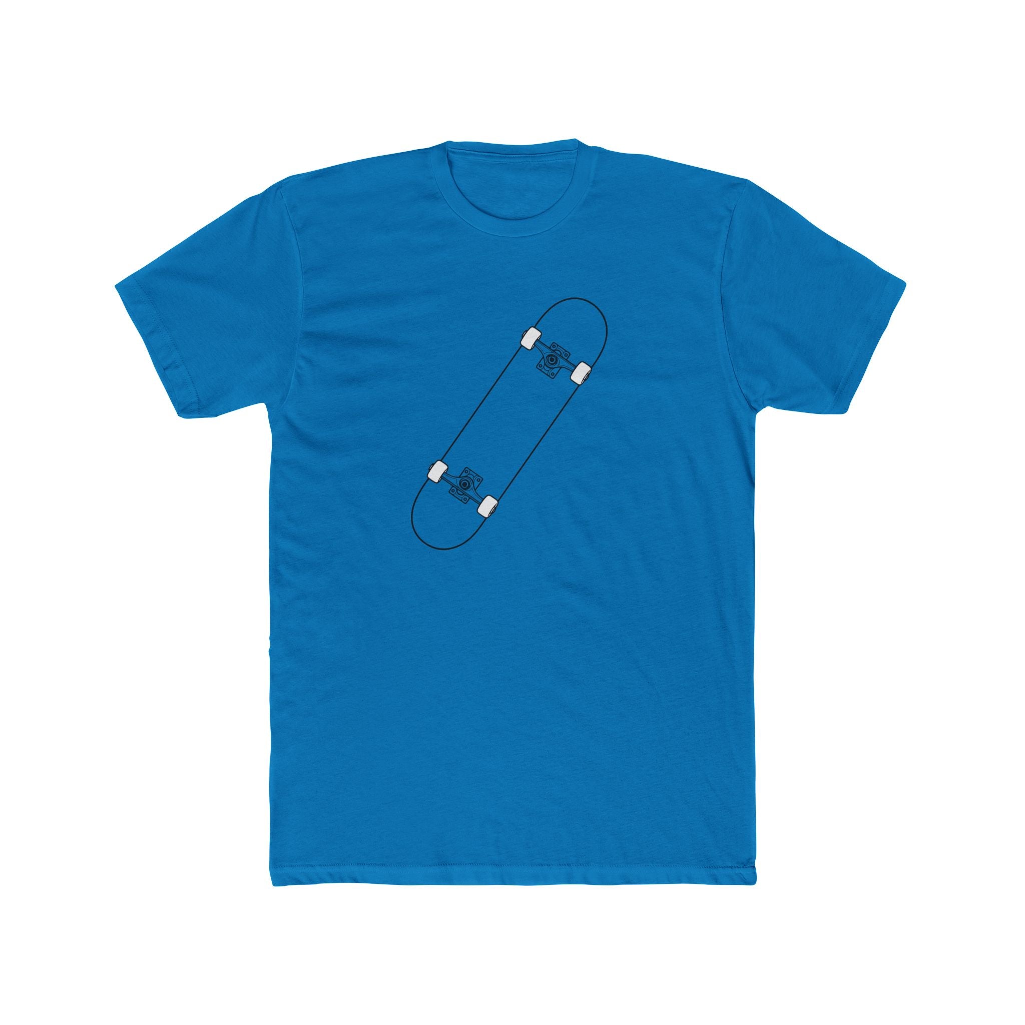 Skateboard bottom  Silhouette Cotton Tee — Skateboard Graphic T-Shirt