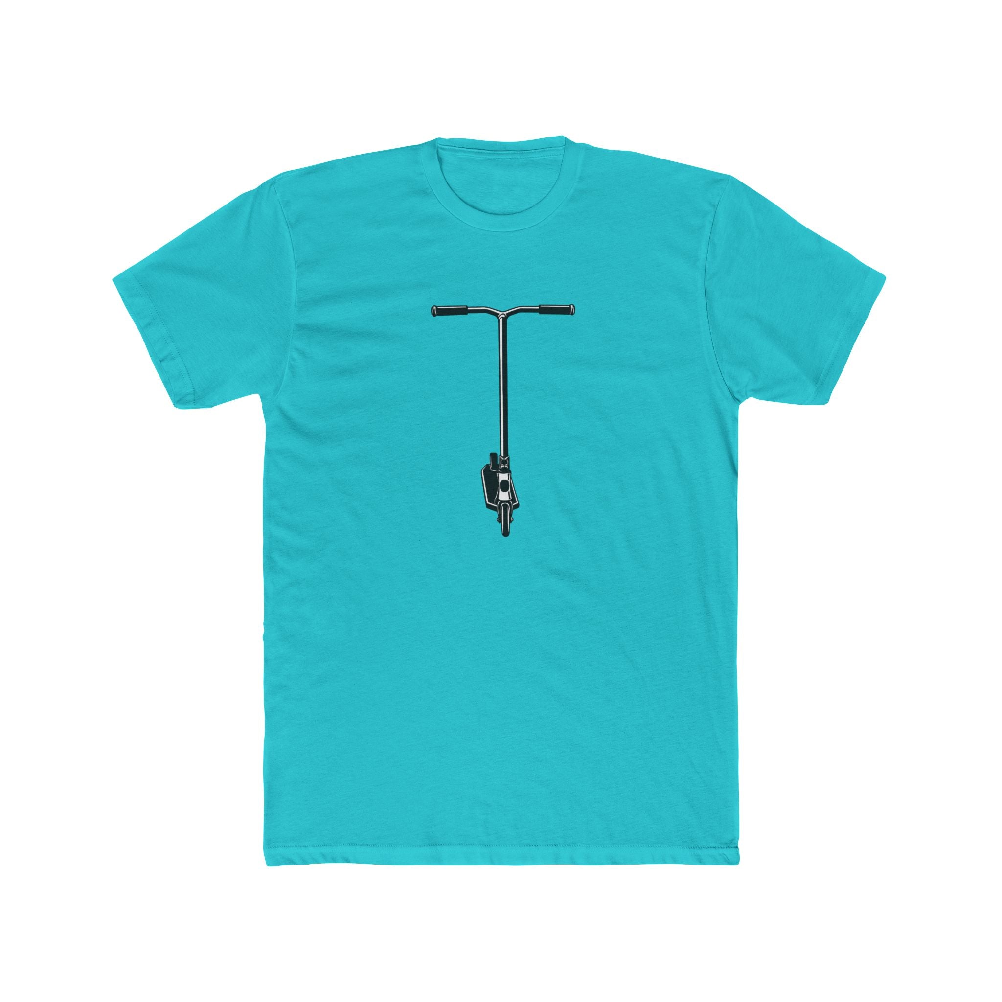 Scooter Outline Graphic Tee — Front View Scooter T‑Shirt