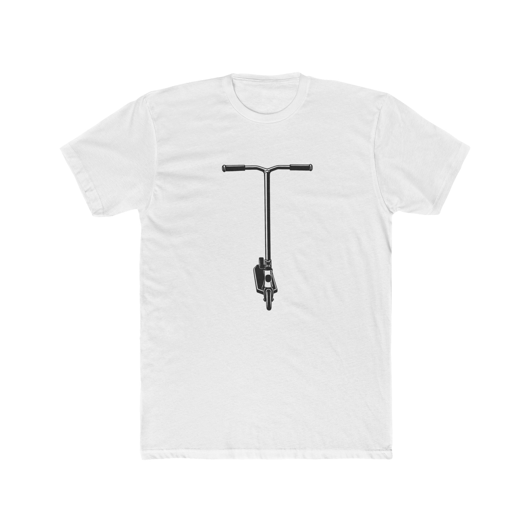 Scooter Outline Graphic Tee — Front View Scooter T‑Shirt