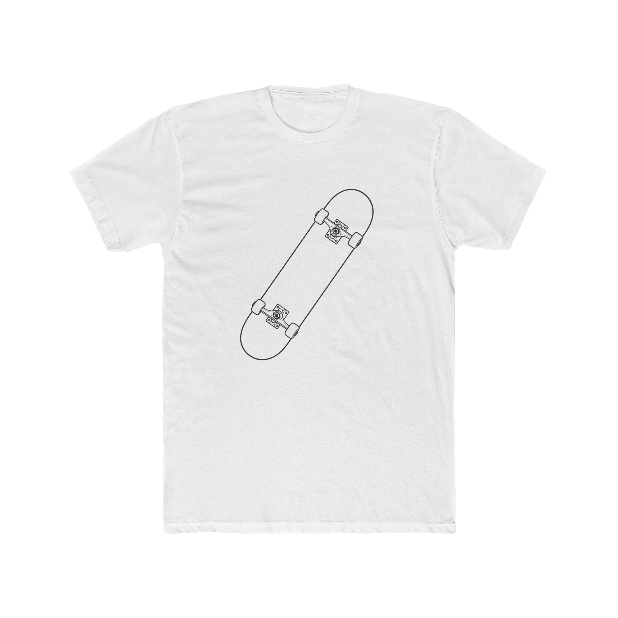 Skateboard bottom  Silhouette Cotton Tee — Skateboard Graphic T-Shirt
