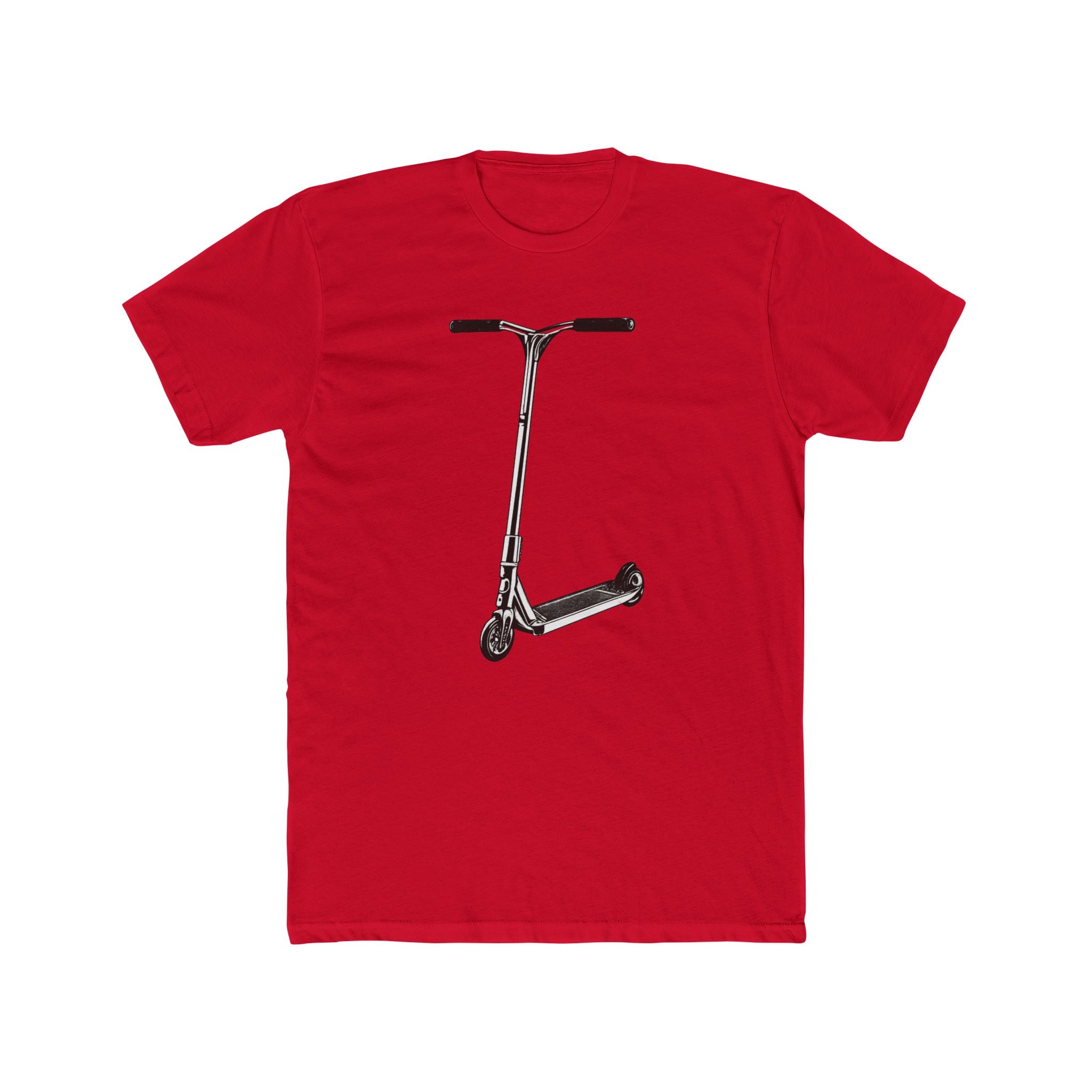 Scooter Outline Side Graphic Tee — Side View Scooter T‑Shirt